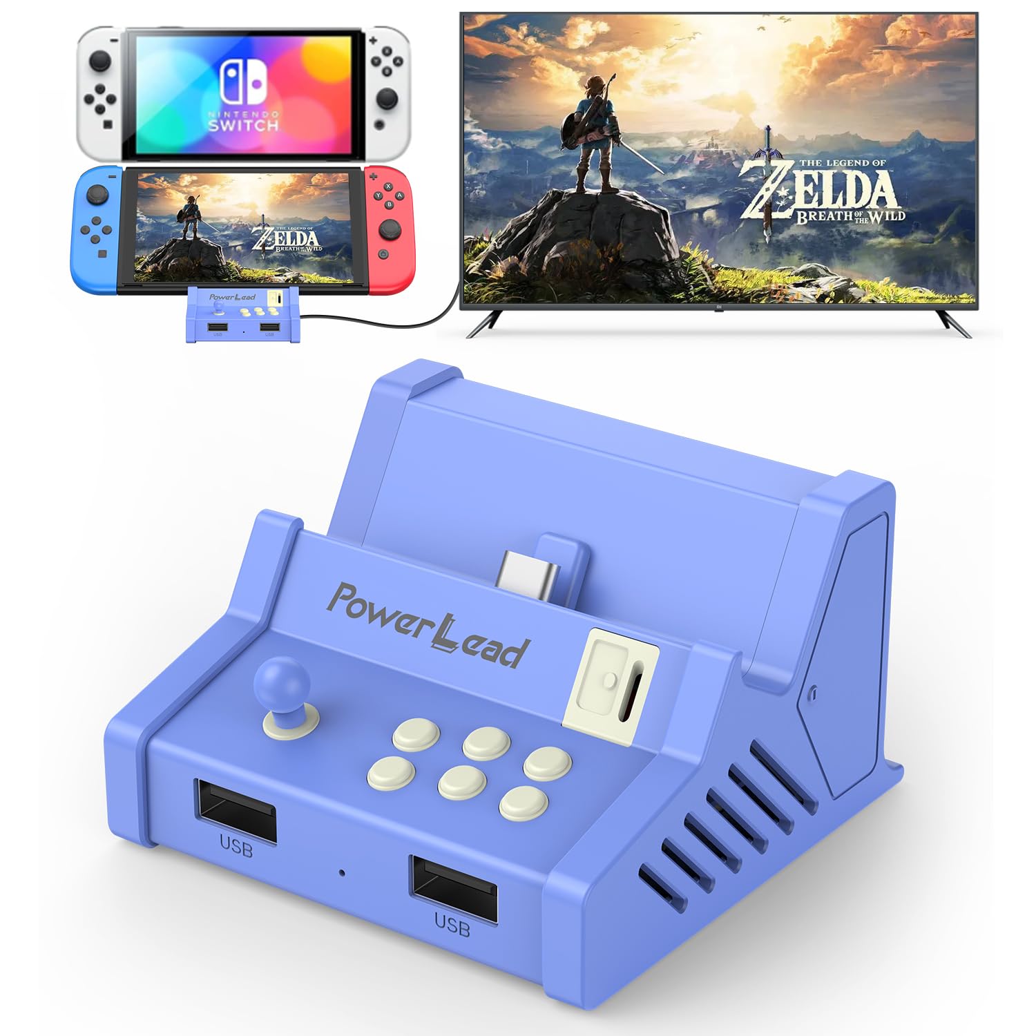 Nintendo Switch Port e 4 Nintendo Switch PowerLead Switch Dock, TV Docking Station for Nintendo Switch/OLED